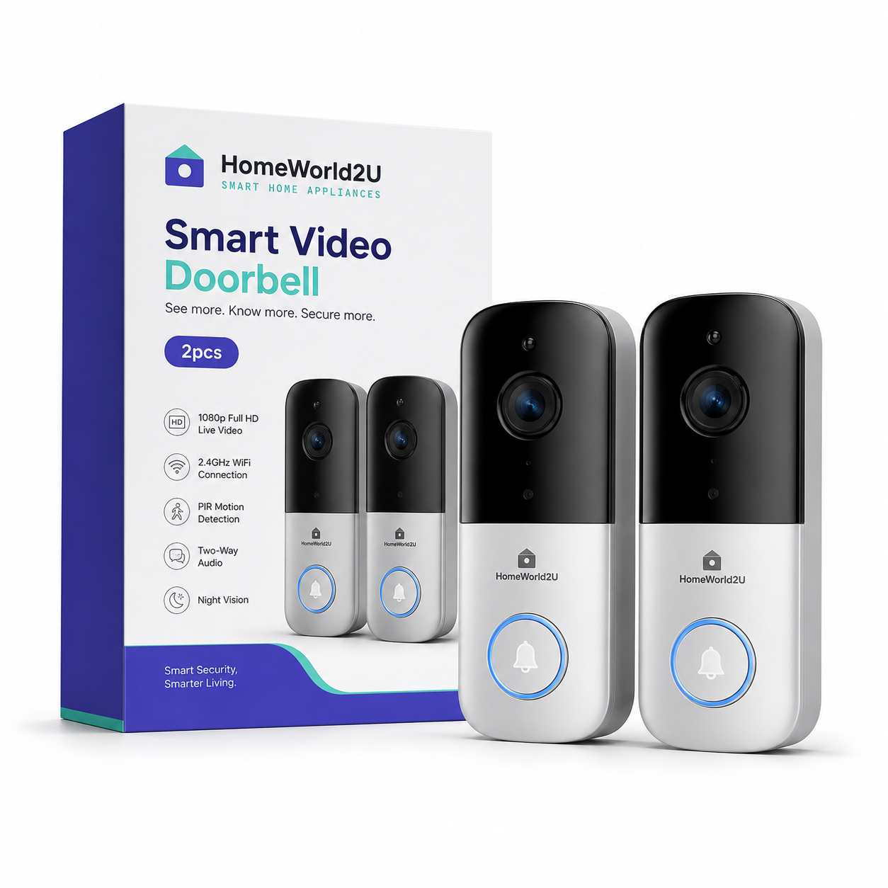 Smart Video Doorbell 2pcs