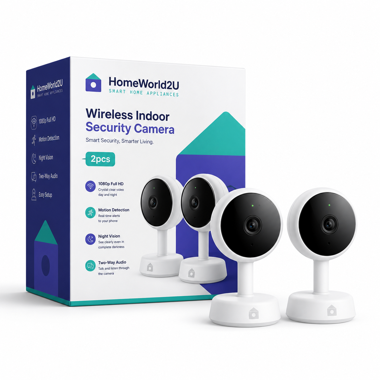Wireless Indoor Security Camera 2pcs