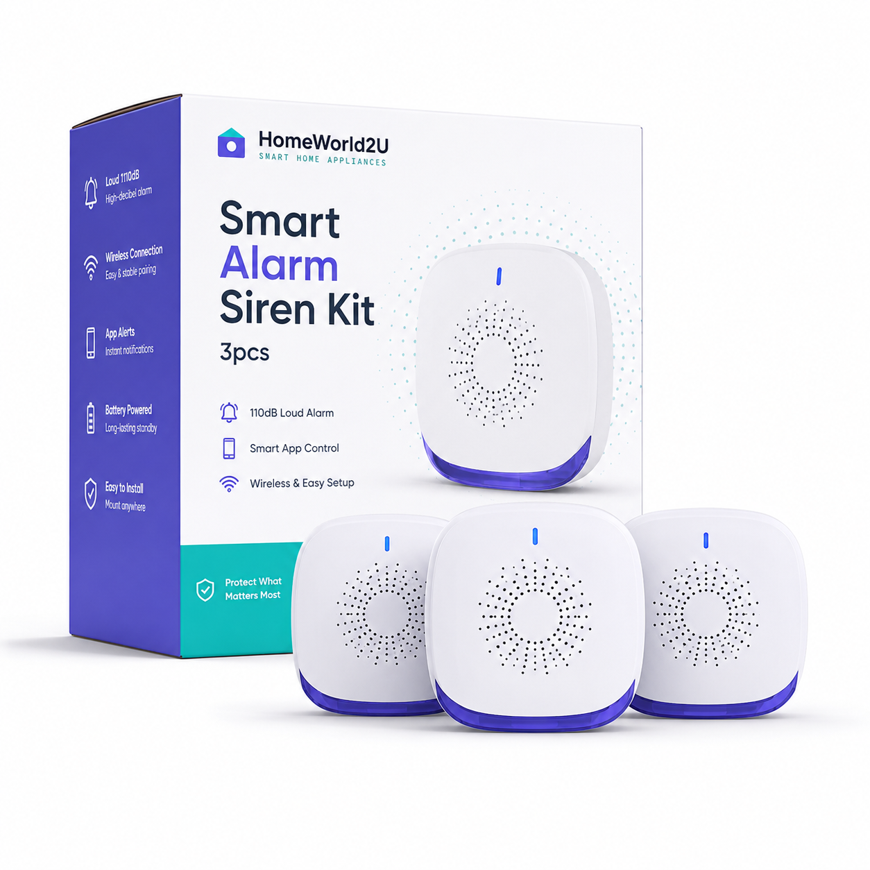 Smart Alarm Siren Kit 3pcs
